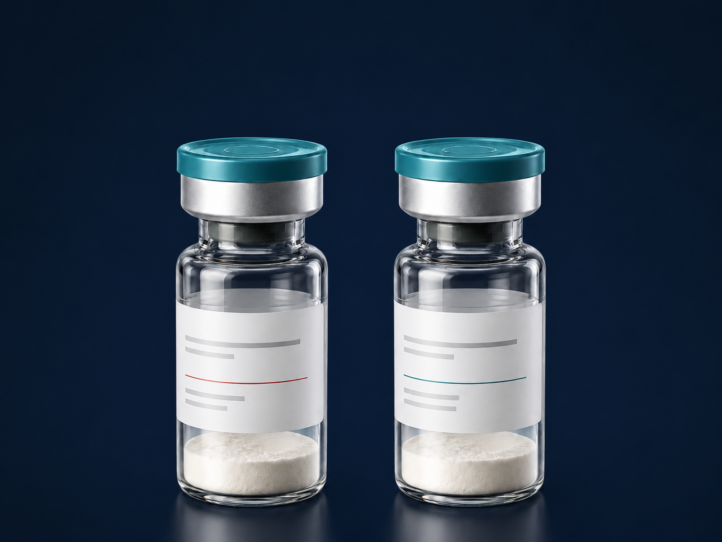 A failed vial and a gold-standard vial